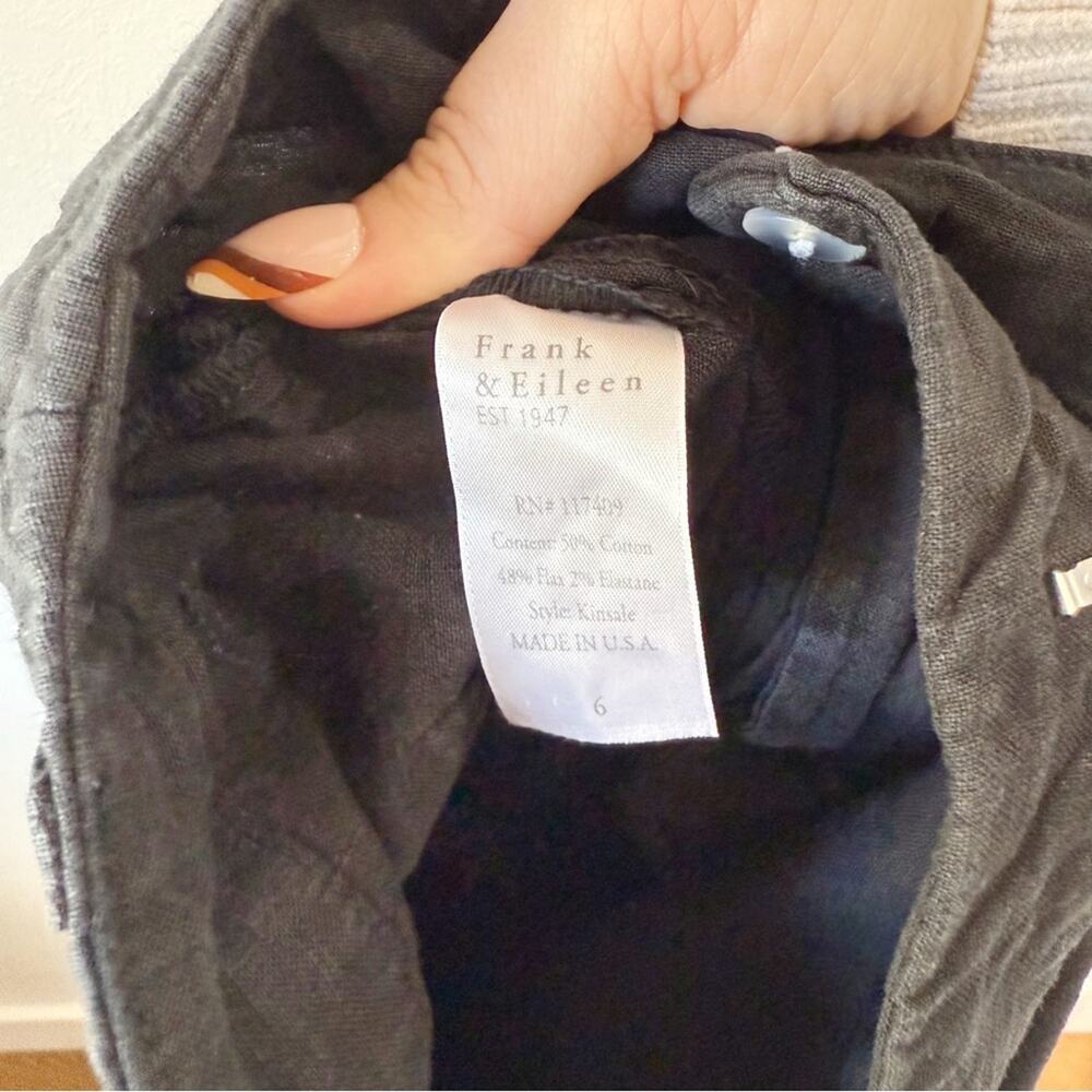 Frank & Eileen Kinsale Pant In Black Sz 6 - Picture 6 of 7